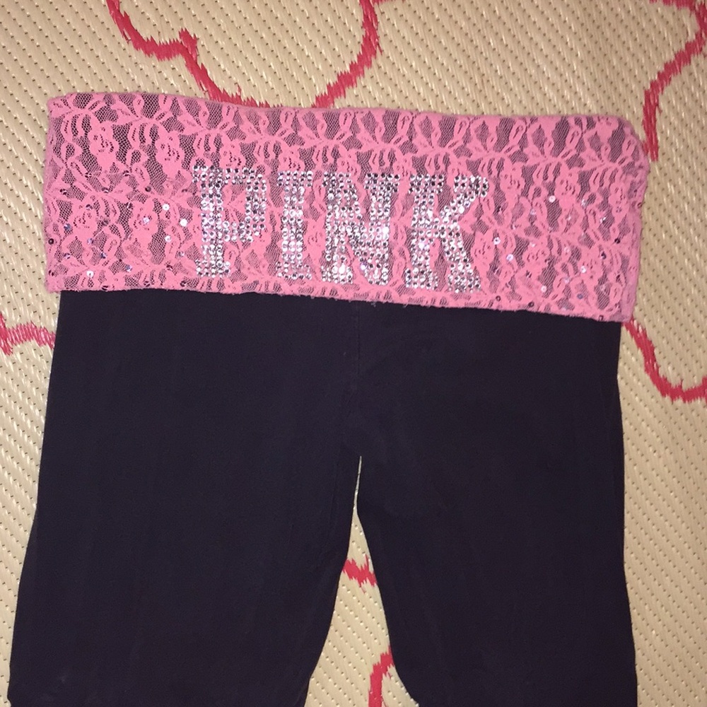 PINK bedazzled yoga pants